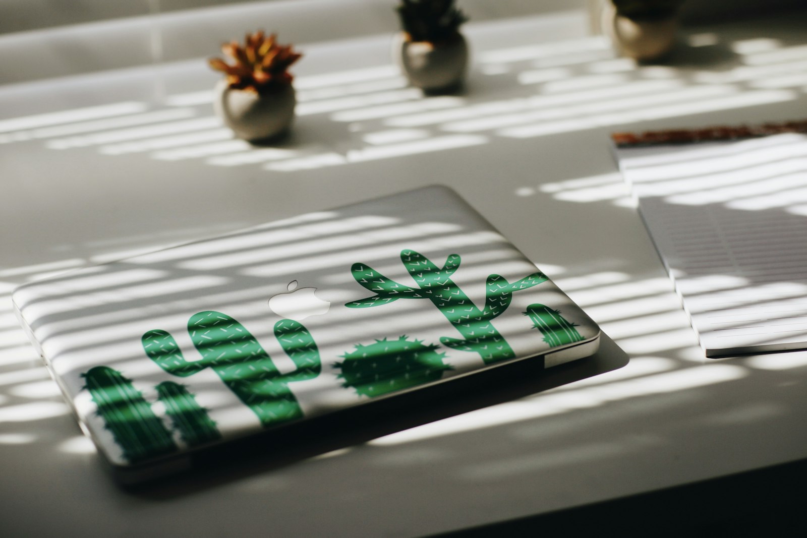 Journal open on a kitchen table